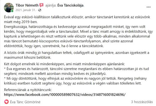 Németh Tibor - ajánlás